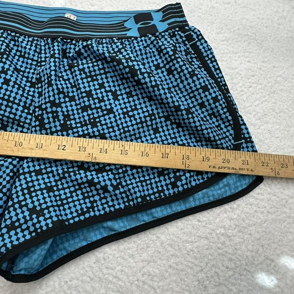 Under Armour Women's Size Medium* Blue Black Running Shorts - Picture 6 of 6